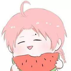 短发吃瓜头像卡通,轻松幽默的日常小确幸